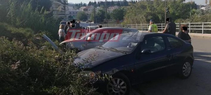 Πάτρα: Αυτοκίνητο έπεσε πάνω σε σταθμευμένα -Ενας τραυματίας